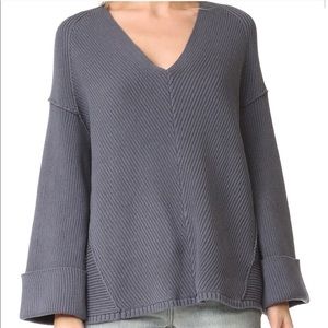 Free people size M la brea sweater in slate grey